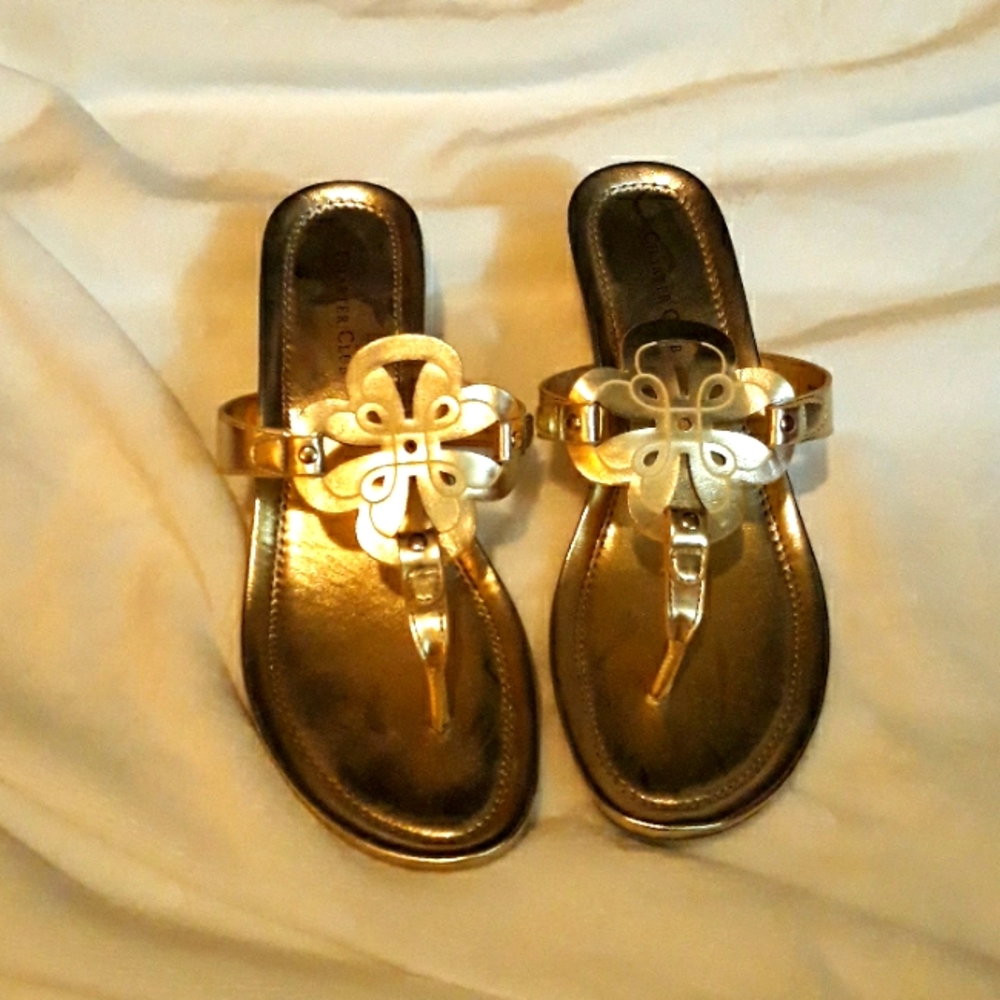 Charter Club golden Sandals size 8M